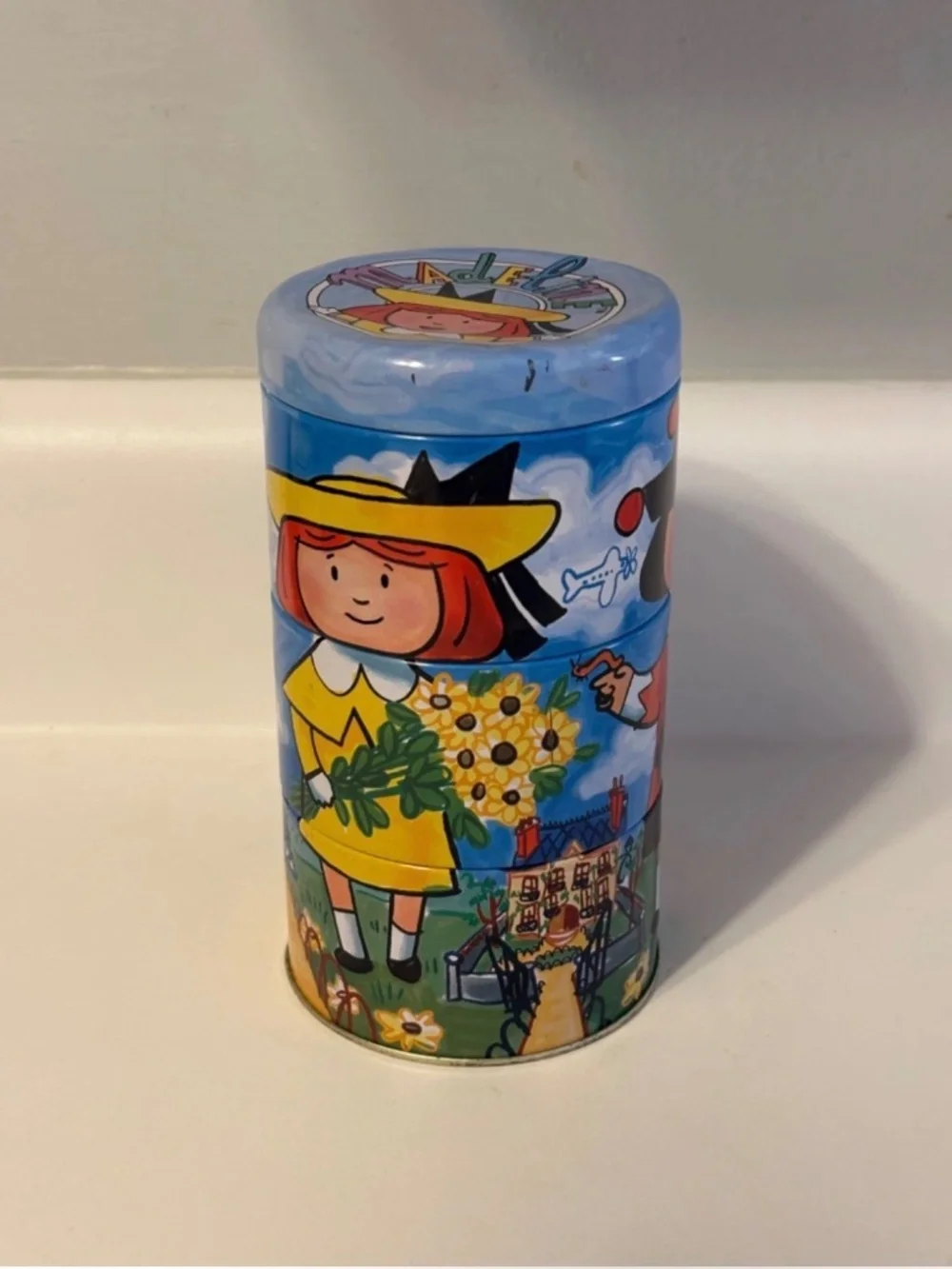 Vintage 1997 Madeline Schylling 3 Tier Stackable Twist Tin Collectible Trinkets